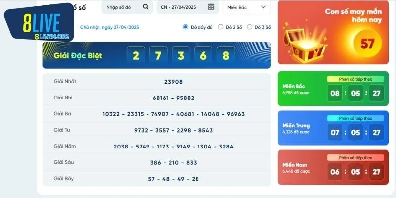 Khám phá thế giới xổ số 8LIVE đa dạng